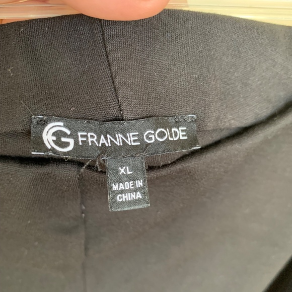 Franne Golde Black Pants XL High Rise Classic Office Stretch Knit Comfort Pants - Picture 5 of 7